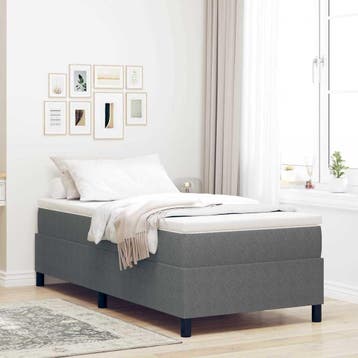 vidaXL Boxspring bed Lichtgrijs en wit 80 x 200 cm Corduroy, Verzenden, Nieuw