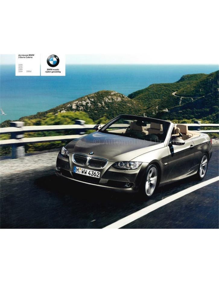2006 BMW 3 SERIE CABRIOLET BROCHURE NEDERLANDS, Boeken, Auto's | Folders en Tijdschriften