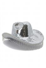 Cowboyhoed Spiegeltjes Fringe Zilver Disco Hoed Franjes Disc, Ophalen of Verzenden