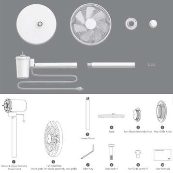 Mi Fan 2 Staande Ventilator - Mi Home App Roterend, Elektronische apparatuur, Verzenden, Nieuw