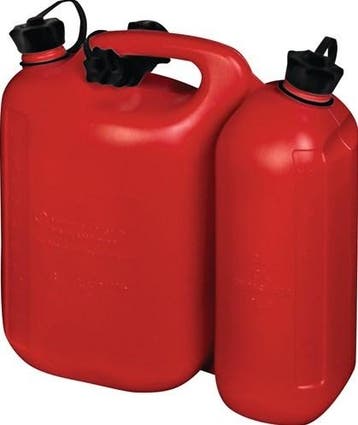 Hünersdorff Dubbele Jerrycan 5,5 + 3 Liter Rood, Verzenden
