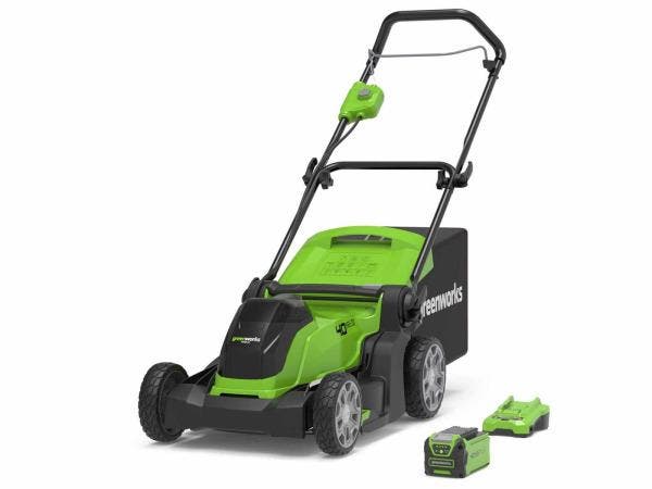 Veiling - Greenworks accu Grasmaaier G40LM41K4, Tuin en Terras, Grasmaaiers, Nieuw