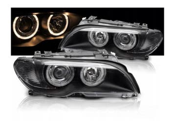 Xenon koplampen Angel Eyes Black BMW E46, Auto-onderdelen, Verzenden, Gebruikt, BMW