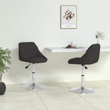 vidaXL Eetkamerstoelen 2 st kunstleer zwart, Verzenden, Nieuw