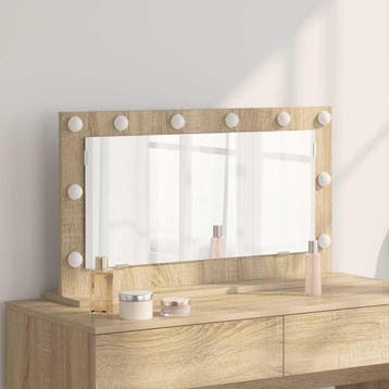vidaXL Make-up Spiegel Sonoma Eik 80 x 45 x 18 cm, Verzenden, Nieuw
