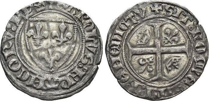 Blanc Frankreich Karl Vi 1380-1422, Timbres & Monnaies, Monnaies | Europe | Monnaies non-euro, Envoi