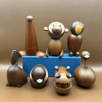 Senshukai  - Speelgoed meubels 7 Wooden Animals Royal