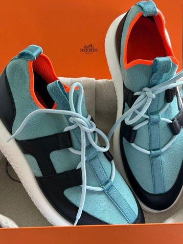 Hermès - Duel Turquoise Orange - Sneakers - Taille : EU 41 -, Nieuw
