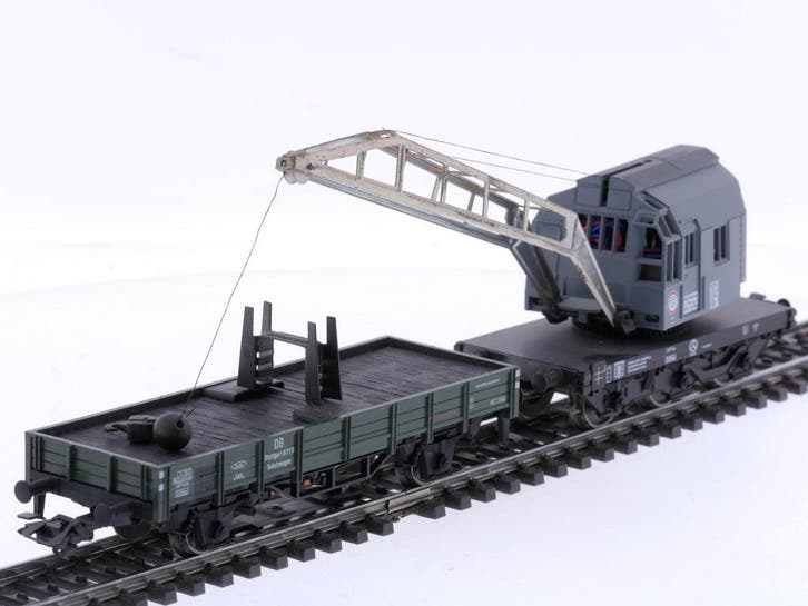 Schaal H0 Märklin 46717 digitale kraan met kraanhulpwagen.., Hobby & Loisirs créatifs, Trains miniatures | HO, Enlèvement ou Envoi