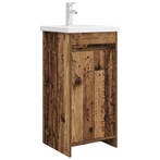 vidaXL Badkamer Vanity met Wastafel Oud hout 42 x 40 x 84,5, Maison & Meubles, Tables | Coiffeuses, Verzenden