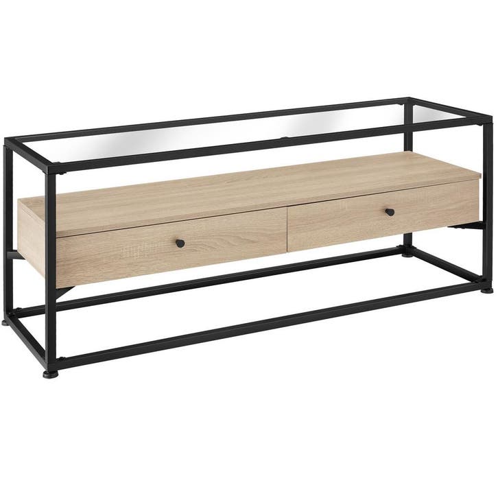 tectake TV-meubel Maidenhead 121,5x41,5x50,5cm - Industrieel, Huis en Inrichting, Kasten | Wandmeubels, Verzenden