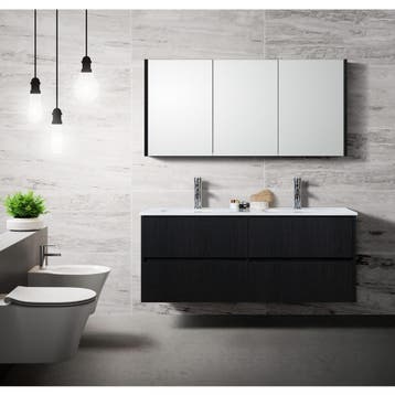 Florence Badmeubelset Londen 120cm Zwart, Huis en Inrichting, Ophalen of Verzenden, Nieuw
