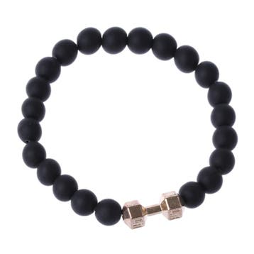 Fako Bijoux - Buddha Armband - Halter Goudkleurig - Zwart, Verzenden
