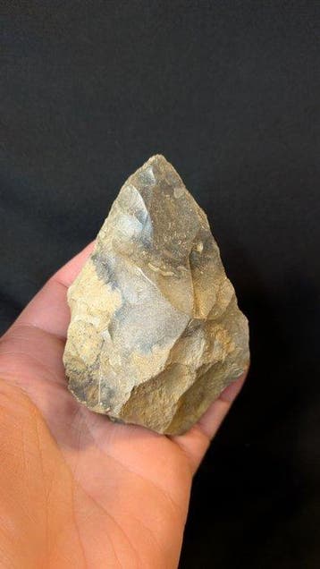 Paleolithisch Vuursteen Prachtig! Acheuléense biface uit
