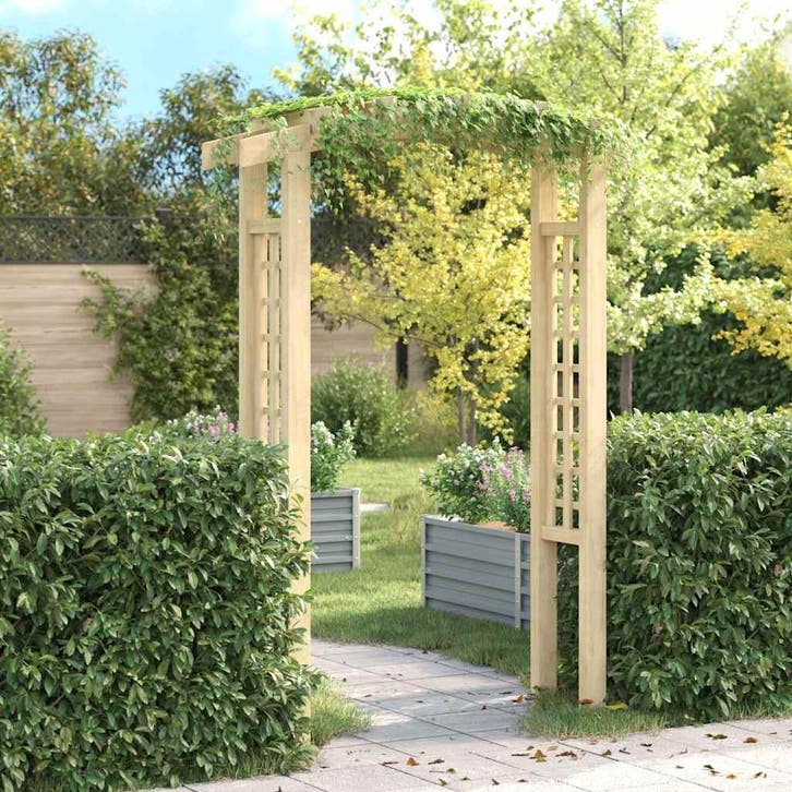 vidaXL Tuinboog 150x60x210 cm hout, Tuin en Terras, Palen, Balken en Planken, Nieuw, Verzenden