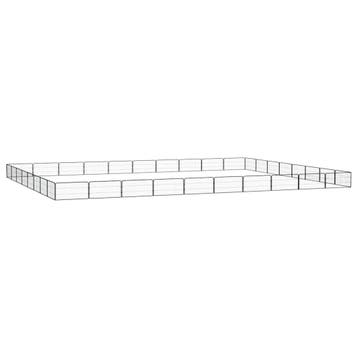 vidaXL Hondenkennel 36 panelen 100x50 cm gepoedercoat staal, Dieren en Toebehoren, Verzenden, Nieuw