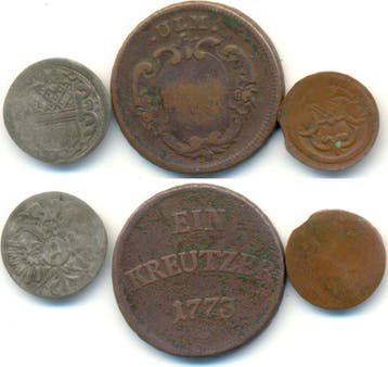1 Dickkreuzer 1773, Heller en Kreuzer o J Ulm Stadt:, Verzenden