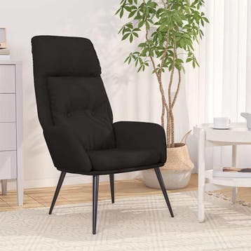vidaXL Relaxstoel kunstsuède zwart, Verzenden