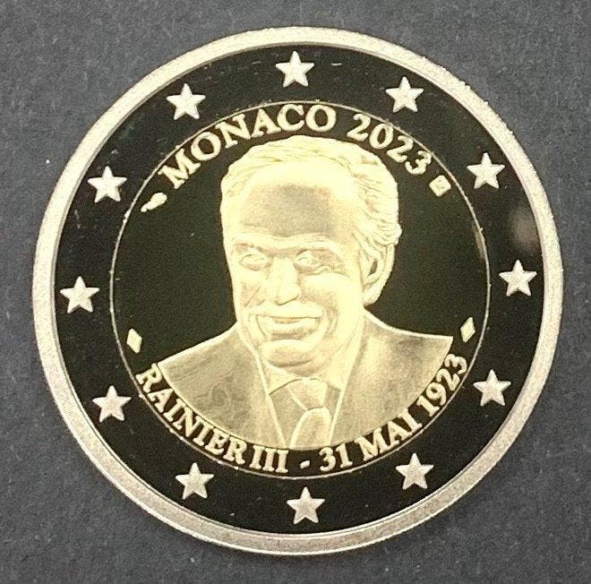 Monaco. 2 Euro 2023 Rainier III Proof (Sans prix de, Postzegels en Munten, Munten | Europa | Niet-Euromunten