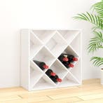 vidaXL Wijnkast 62x25x62 cm massief grenenhout wit, Verzenden