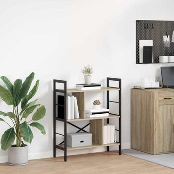 vidaXL Boekenplank 5-laags 75 x 30 x 91 cm Bewerkt hout, Huis en Inrichting, Verzenden, Nieuw