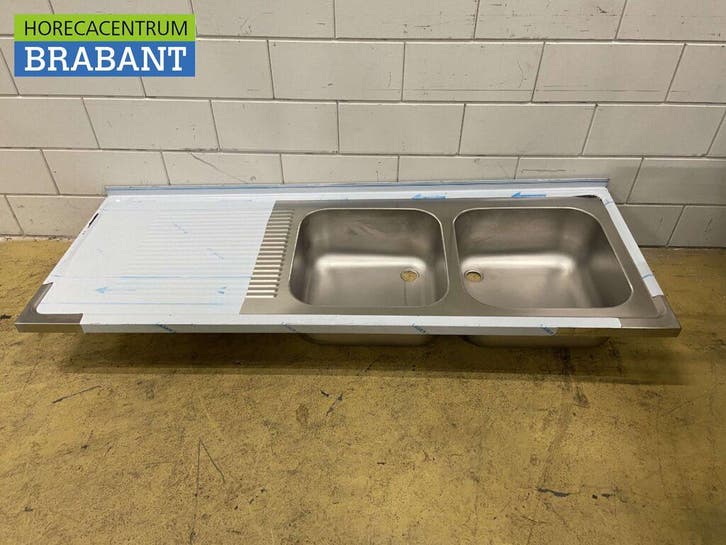 Plan de travail en acier inoxydable Double évier 190 x 70 cm, Articles professionnels, Horeca | Autre, Envoi