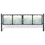 vidaXL Zwarte enkele deur schuttingpoort 300x75 cm, Verzenden