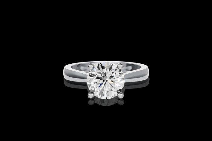 Bague - 14 carats Or blanc - 3.02ct. tw. Diamant (Cultivé en, Handtassen en Accessoires, Ringen