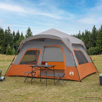 vidaXL Directe Tent Grijs en Oranje 340 x 280 x 190 cm, Verzenden, Nieuw