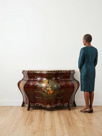 Commode - Bois, Marbre, Fer, Bronze