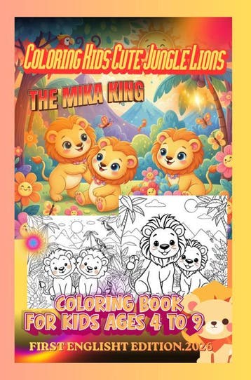 Coloring Kids Cute Jungle Lions - The Mika King -Age 4 To 9, Livres, Verzenden, The Mika King