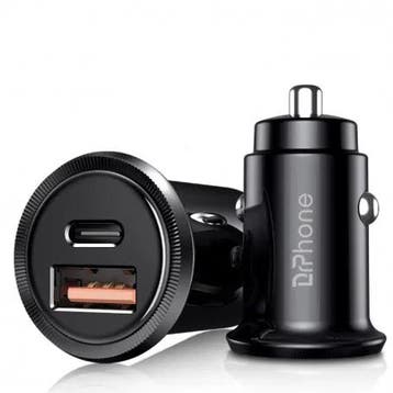 DrPhone Invisible Pro Autolader - 30W - USB-C met PD (power, Télécoms, Verzenden