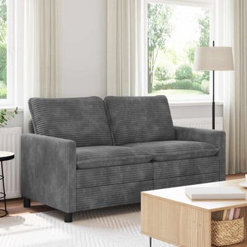 vidaXL bank / zetel Lichtgrijs 156 x 81 x 87,5 cm Polyester, Verzenden, Nieuw
