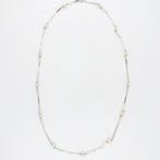 Collier - 18 carats Or blanc - Parel, Nieuw