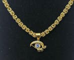 Ketting met 2 drakenkoppen en Oog van God. Hoogwaardige, Antiek en Kunst