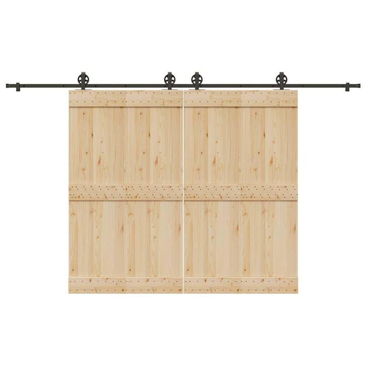 vidaXL Doos met onderdelen voor schuifdeur 366 cm staal, Doe-het-zelf en Bouw, Hang- en Sluitwerk, Nieuw, Verzenden
