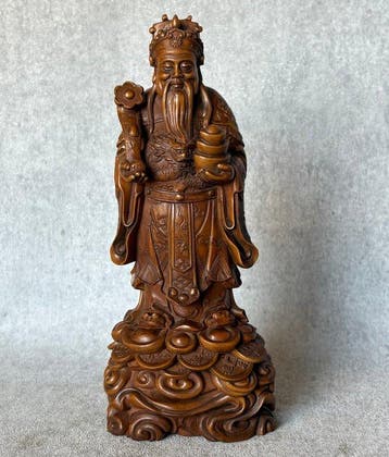 Boeddhistisch figuur - Buxushout - China (Zonder, Antiek en Kunst