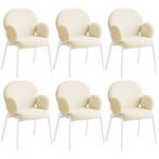 tectake Stoel Scandi gestoffeerd, bouclé stof - crème, Set v, Huis en Inrichting, Verzenden, Nieuw