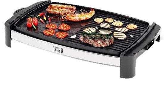 2dekans | LEBENLANG Elektrische Grillplaat – 2000 Watt - 4, Tuin en Terras, Elektrische barbecues, Ophalen of Verzenden
