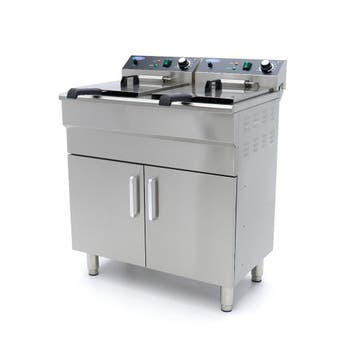 Friteuse - 2 x 16 L - 2 paniers - avec robinet de vidange et, Verzenden, Autres types