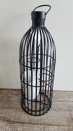 Vogelkooi Medium met 3 glaasjes Zwart 60 cm, Nieuw