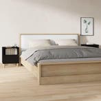 vidaXL Nachtkastjes 2 st 40x35x50 cm zwart, Verzenden, Nieuw