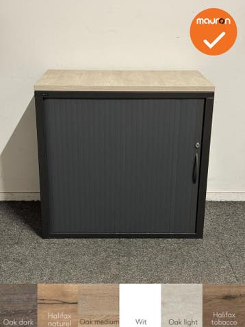 Brink roldeurkast 74x45x80 cm – antraciet met antraciet de, Werkplek, Ophalen of Verzenden, Gebruikt, Kast