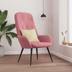 vidaXL Relaxstoel fluweel roze, Verzenden