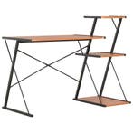 vidaXL Bureau met schap 116x50x93 cm zwart en bruin, Huis en Inrichting, Bureaus, Verzenden, Nieuw