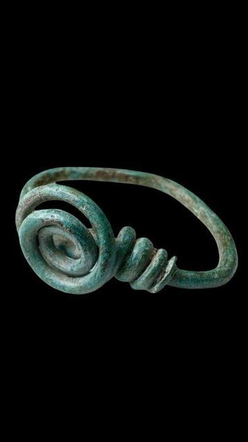 Keltisch Brons Ring - Keltische spiraalring (Zonder, Antiek en Kunst