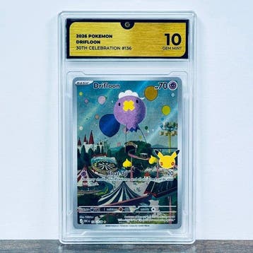 Pokémon Graded card - Drifloon 136 - 30th Anniversary –