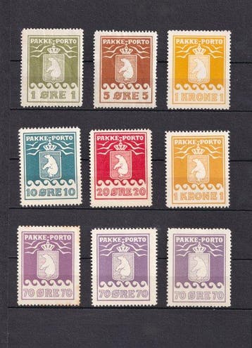 Groenland - 1915–1937 – Pakke-Porto „Eisbär“ – interessante, Gestempeld