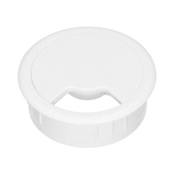 60mm Witte Bureau Kabeldoorvoer - 49.80.021 [2 Stuks], Verzenden, Nieuw