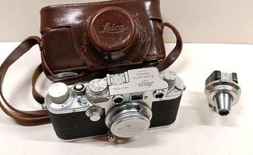 Leica Leitz IIIc M39, chrom 1949 Elmar 3,5f50 , Sucher und, Verzamelen